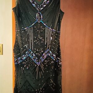 Dress Gatsbby style in size 10 Green